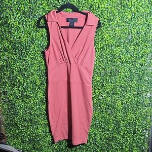 Kardashian Kollection Pink Ruched Sheath Dress for Cocktail Size Large
